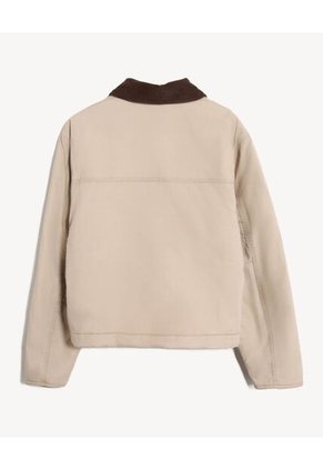 Chaqueta Retro Con Bolsillos  Para Mujer Beige Seven Seven