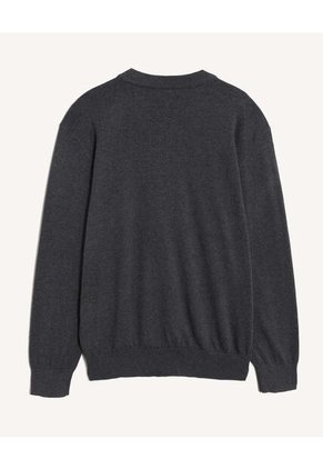 Saco Básico En Tricot  Para Hombre Gris Seven Seven