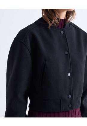 Chaqueta  Para Mujer Bomber Color Negro Marca Seven Seven #28081022