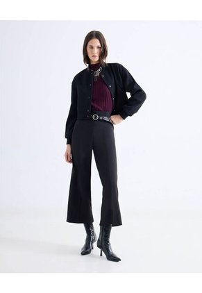 Chaqueta  Para Mujer Bomber Color Negro Marca Seven Seven #28081022