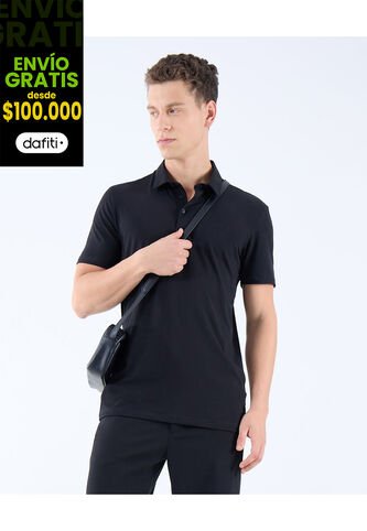 Polo Para Hombre Cuello Maquina  Color Negro Marca Seven Seven #45110863 Seven Seven