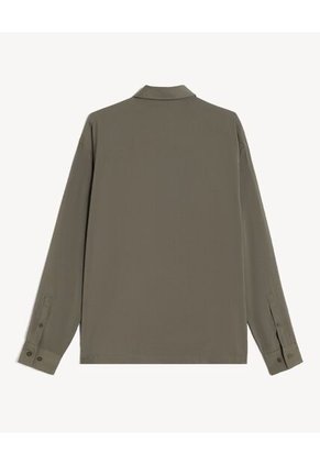 Camisa Relaxed Manga Larga  Para Hombre Verde Seven Seven