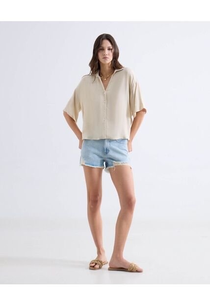 Short Denim Con Desgastes  Para Mujer Azul Seven Seven