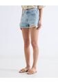 Short Denim Con Desgastes  Para Mujer Azul Seven Seven de Seven Seven