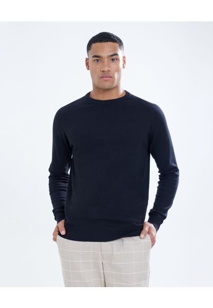 Saco Para Hombre Cuello Redondo Color Negro Marca Seven Seven #45330223