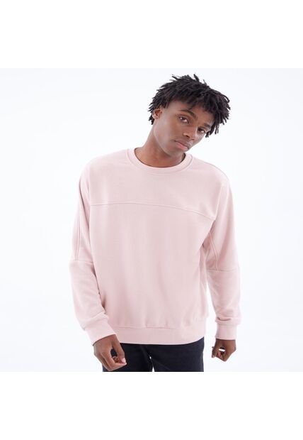 Buzo Cuello Redondo Con Cortes  Para Hombre Rosado Seven Seven