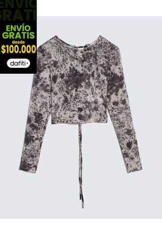 Camiseta Para Mujer Manga Larga Color Cafe Oscuro Marca Seven Seven #28096106 Seven Seven