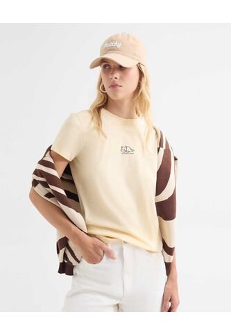 Camiseta Para Mujer Manga Corta Cuello Redondo Color Coral Marca Seven Seven #28096222 Seven Seven