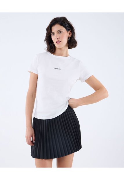 Camiseta Para Mujer Manga Corta Color Crudo Marca Seven Seven #28096088