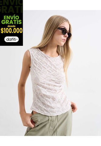 Camiseta Para Mujer Manga Corta Color Rosa  Marca Seven Seven #28096103 Seven Seven