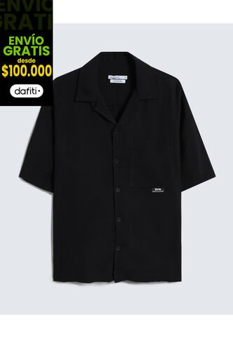 Camisa Para Hombre Manga Corta  Color Negro Marca Seven Seven #45012047 Seven Seven