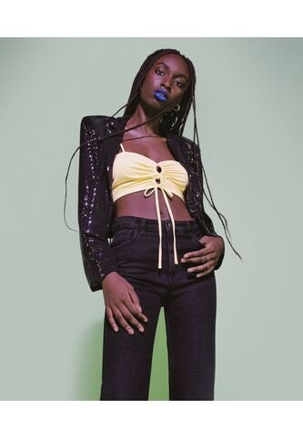 Camiseta Para Mujer Manga Sisa Color Amarillo  Marca Seven Seven #28095202 Seven Seven