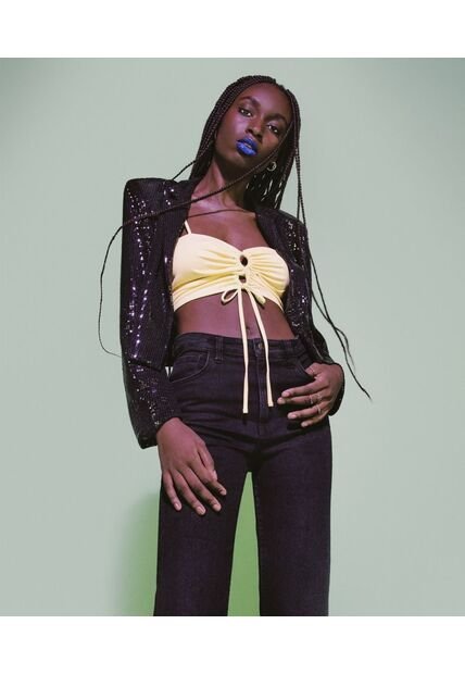 Camiseta Para Mujer Manga Sisa Color Amarillo  Marca Seven Seven #28095202