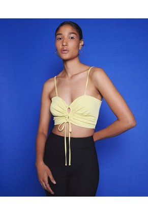 Camiseta Para Mujer Manga Sisa Color Amarillo  Marca Seven Seven #28095202