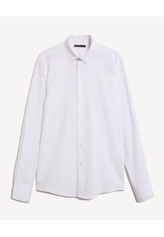 Camisa Regular Con Botonadura Frontal  Para Hombre Crudo Seven Seven Seven Seven