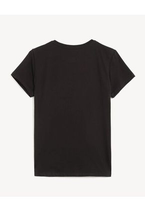 Camiseta Estampada "Secret Crush"  Para Mujer Negro Seven Seven