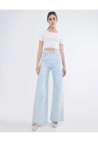 Jean  Para Mujer Wide-Leg Color Azul Marca Seven Seven #28160863 Seven Seven