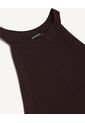 Camiseta Acanalada Cuello Halter  Para Mujer Negro Seven Seven de Seven Seven