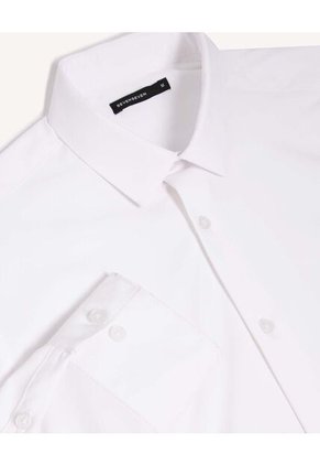 Camisa Regular Con Botonadura Frontal  Para Hombre Crudo Seven Seven