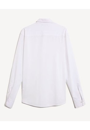 Camisa Regular Con Botonadura Frontal  Para Hombre Crudo Seven Seven