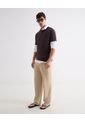 Camisa Regular Con Botonadura Frontal  Para Hombre Crudo Seven Seven de Seven Seven