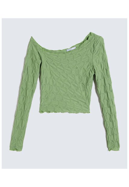 Camiseta Para Mujer Manga Larga Color Verde  Marca Seven Seven #28096141
