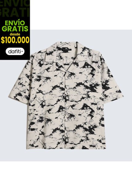 Camisa Para Hombre Manga Corta  Color Negro Marca Seven Seven #45011991