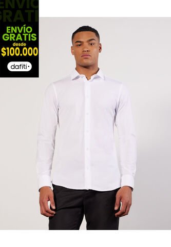 Camisa Para Hombre Manga Larga Cuello Casual M Color Blanco Marca Seven Seven #45011951 Seven Seven