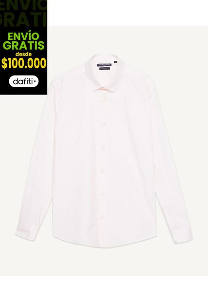 Camisa Para Hombre Manga Larga  Color Rosa Marca Seven Seven #45011901