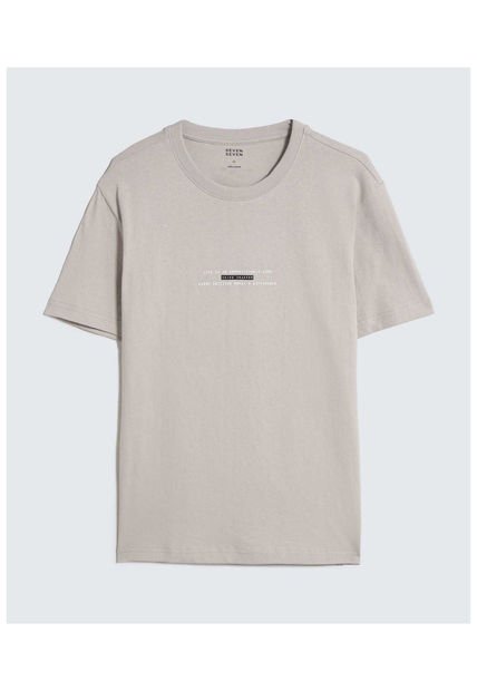 Camiseta Para Hombre Manga Corta Color Beige Marca Seven Seven #45092621