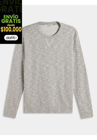 Buzo Para Hombre Cuello Redondo Color Gris  Marca Seven Seven #45060460 Seven Seven