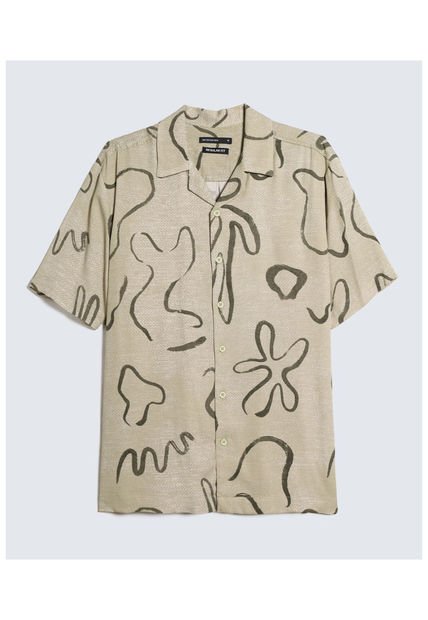 Camisa Para Hombre Manga Corta  Color Verde Claro Marca Seven Seven #45012092