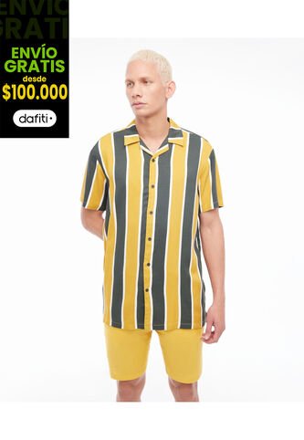 Camisa Para Hombre Manga Corta  Color Verde  Marca Seven Seven #45011780 Seven Seven