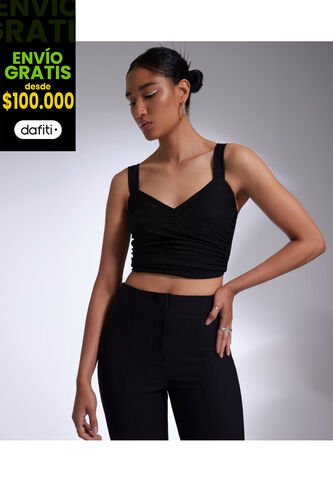 Camiseta Para Mujer Manga Sisa Color Negro Marca Seven Seven #28095201 Seven Seven