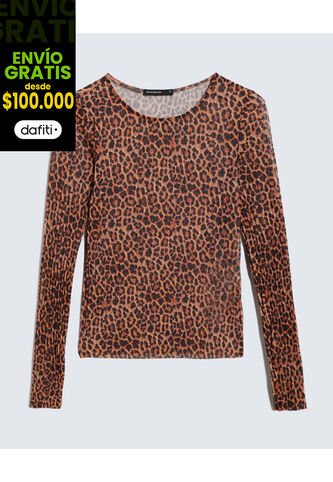 Camiseta Para Mujer Manga Larga Color Naranja Marca Seven Seven #28095981 Seven Seven