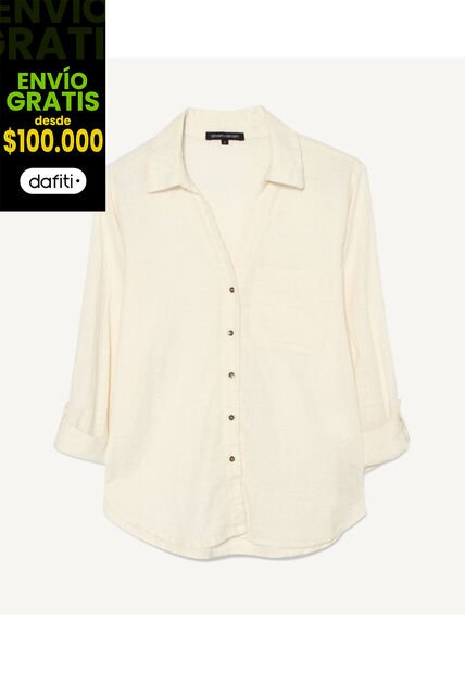 Blusa Para Mujer Manga Larga Color Marfil Marca Seven Seven #28123774