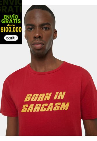 Camiseta Para Hombre Manga Corta Color Rojo Marca Seven Seven #45092004 Seven Seven