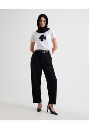 Camiseta Para Mujer Manga Corta Cuello Redondo Color Marfil Marca Seven Seven #28096200