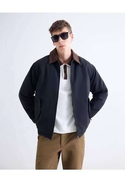 Chaqueta  Para Hombre Bomber Color Negro Marca Seven Seven #45080486