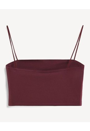 Camiseta  Para Mujer Manga Sisa Moda Color Vino Marca Seven Seven #28096573