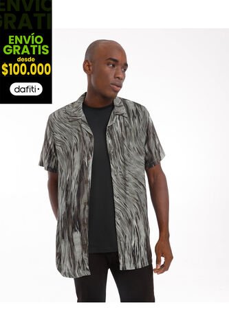 Camisa Para Hombre Manga Corta  Color Verde Claro Marca Seven Seven #45011790 Seven Seven