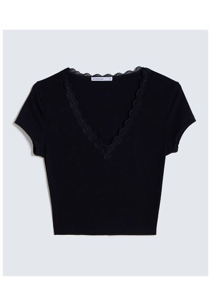 Camiseta Para Mujer Manga Corta Color Negro Marca Seven Seven #28095887