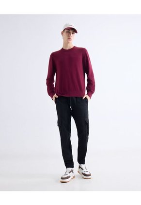 Saco  Para Hombre Cuello Redondo Color Vino Marca Seven Seven #45330256