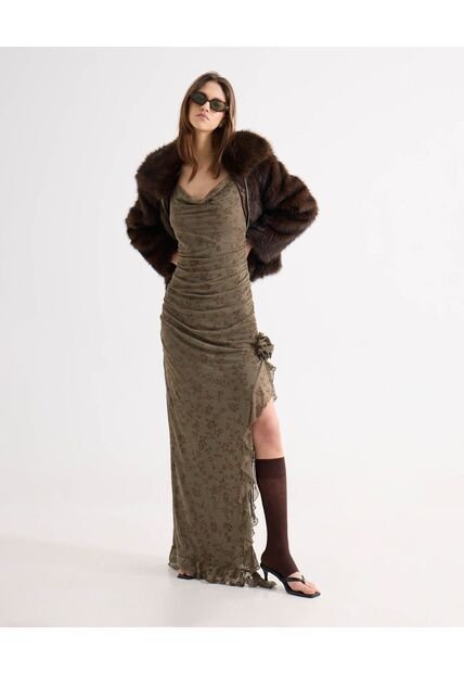 Vestido  Para Mujer M/Sisa Largo Color Verde Marca Seven Seven #28171464