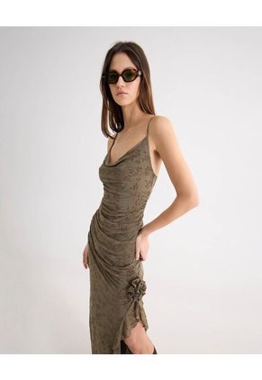 Vestido  Para Mujer M/Sisa Largo Color Verde Marca Seven Seven #28171464