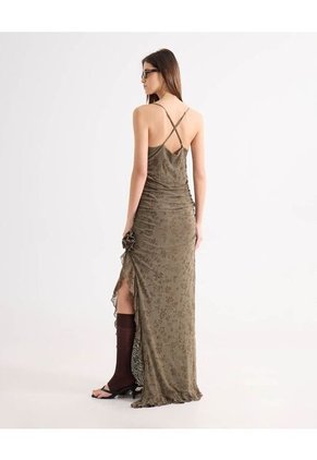 Vestido  Para Mujer M/Sisa Largo Color Verde Marca Seven Seven #28171464