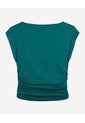 Camiseta Drapeado Lateral  Para Mujer Esmeralda Seven Seven de Seven Seven