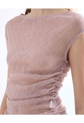 Camiseta  Para Mujer Manga Corta Cuello Redondo Color Rosa Marca Seven Seven #28096590