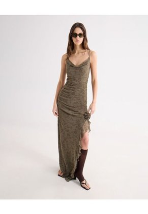 Vestido  Para Mujer M/Sisa Largo Color Verde Marca Seven Seven #28171464