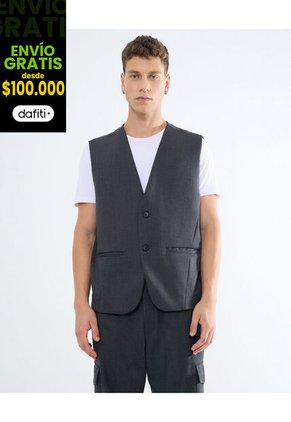 Chaleco Para Hombre Color Gris Oscuro Marca Seven Seven #45250007